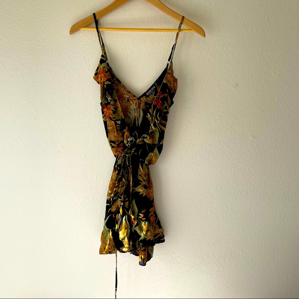 Fashionova floral dress tribal wrap dress